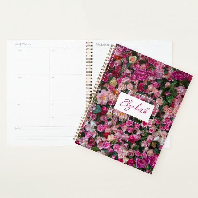 Wöchentlicher Pink Rose Wall Planer (Anzeige)