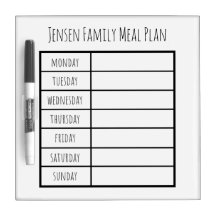 Wöchentlicher Plan Dry Erase White Board