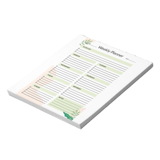 Wöchentlicher Planer-Kalender-Organizer zum Auflis Notizblock (Rotiert)