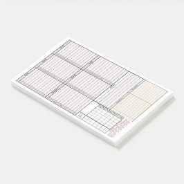 Wöchentlicher Planer mit Mini-Monat, Schlaf u. Post-it Klebezettel