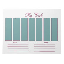 Wöchentliches Abreißen des Planers