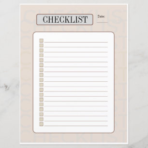 Wöchentliches Checkliste