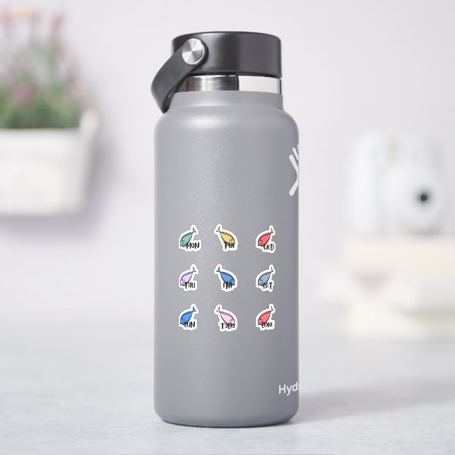 WocheTage Fische Aufkleber (HydroFlask)