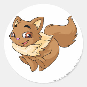 Wocky Brown Runder Aufkleber