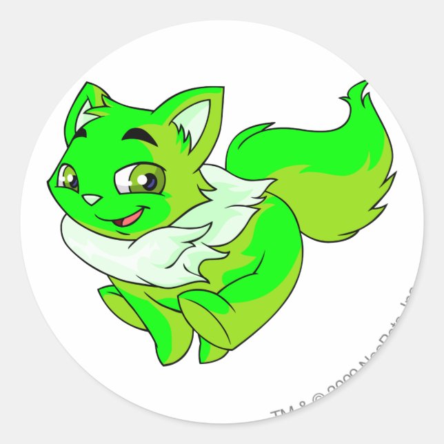 Wocky Glows Runder Aufkleber (Vorderseite)