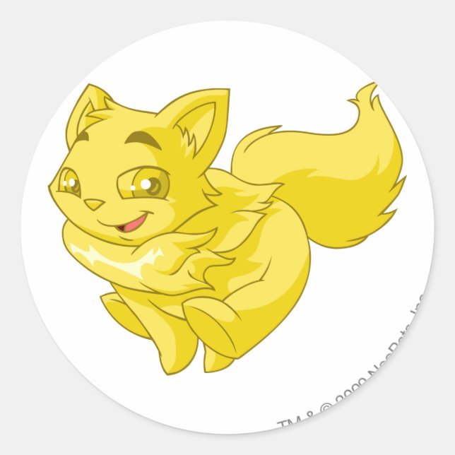 Wocky Gold Runder Aufkleber (Vorderseite)