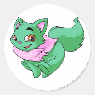 Wocky Green Runder Aufkleber
