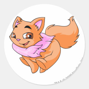 Wocky Orange Runder Aufkleber