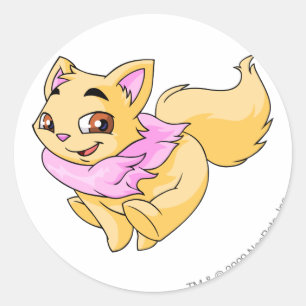 Wocky Yellow Runder Aufkleber