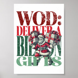 WOD Fun - Weihnachtsversion der Fitness Poster