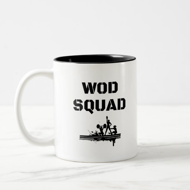 WOD GRUPPE - Crossfit-Inspiriertes einzigartiges Zweifarbige Tasse (Links)