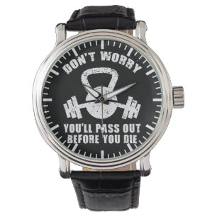 WOD-Spaß - Vor dem Die weitergeben. Funny Fitness Armbanduhr