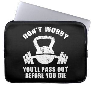 WOD-Spaß - Vor dem Die weitergeben. Funny Fitness Laptopschutzhülle