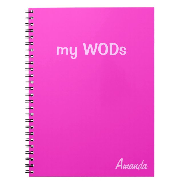 WOD Zeitschrift - Pink Notizblock (Vorderseite)