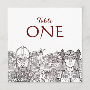 Woden & Fríge Individuelle Tischnummern