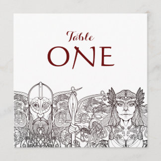 Woden & Fríge Individuelle Tischnummern