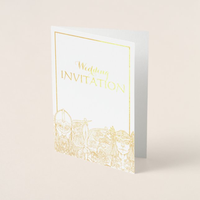Woden & Fríge Wedding Einladungs-Foil Card Folienkarte (Vorderseite)
