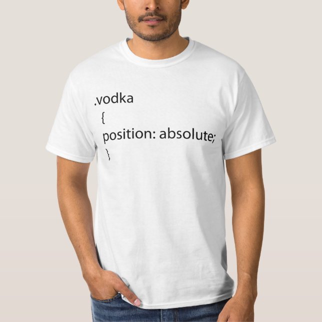 Wodka css-Klasse T-Shirt (Vorderseite)