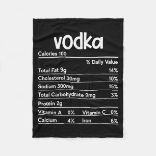 Wodka-Ernährungsfakten Thanksgiving Lustiges Trink Fleecedecke