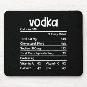 Wodka-Ernährungsfakten Thanksgiving Lustiges Trink Mousepad