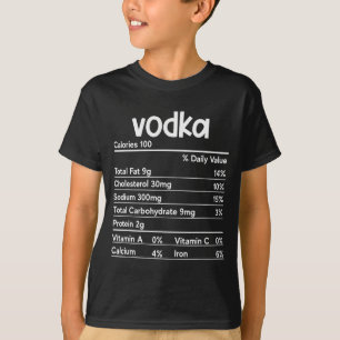 Wodka Ernährungsfakten Thanksgiving Lustiges Trink T-Shirt