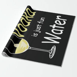 Wodka ist nur Spaß am Wasser Geschenkpapier