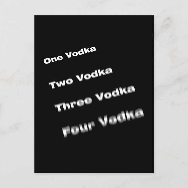 Wodka Postkarte (Vorderseite)