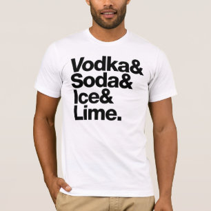 Wodka u. Soda u. Eis u. Limones. (dunkle T-Shirt