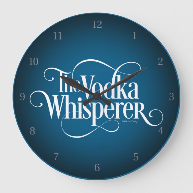 WodkaWhisperer Große Wanduhr (Vorderseite)