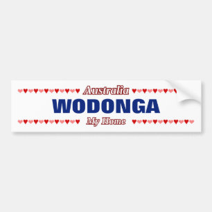 WODONGA - Meine Zuhause - Australien Rote und rosa Autoaufkleber