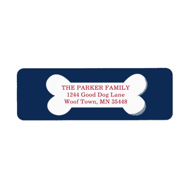 Wof You A Frohe Weihnachts-Hunde-Adresse-Label (Vorne)