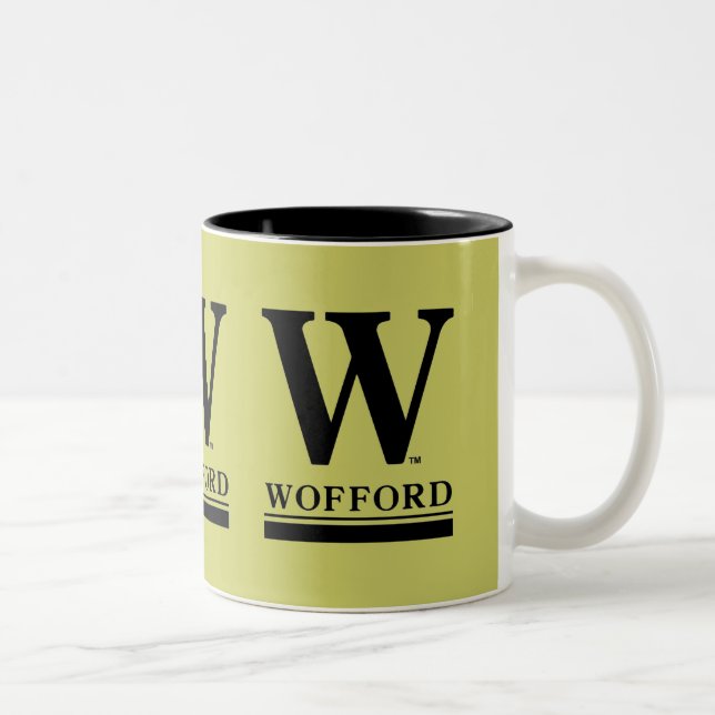 Wofford Logo-Tasse Zweifarbige Tasse (Rechts)