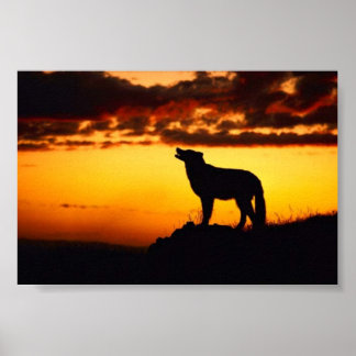 Wofl Sunset Poster