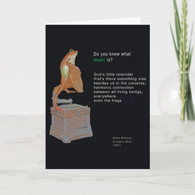 Wofür ist Musik? Grußkarte Karte (Vorderseite)