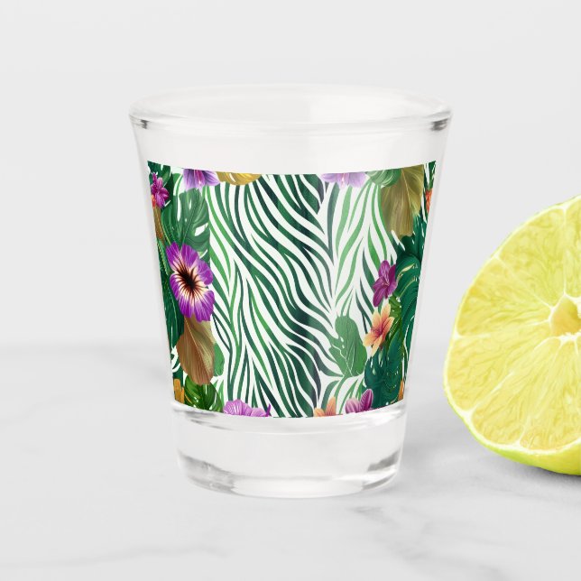 Wogende Dschungel-Harmonie Schnapsglas (Vorderseite)