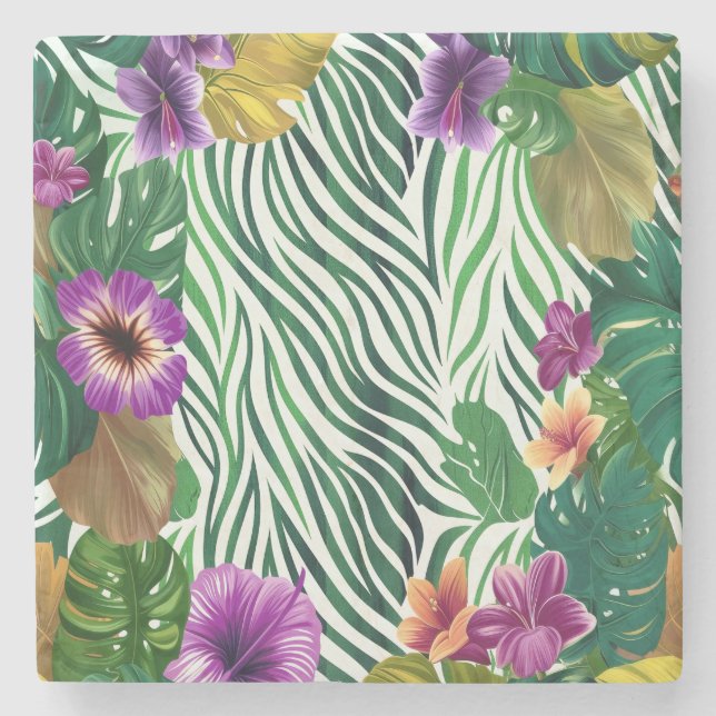 Wogende Dschungel-Harmonie Steinuntersetzer (Vorderseite)