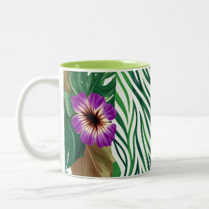 Wogende Dschungel-Harmonie Zweifarbige Tasse