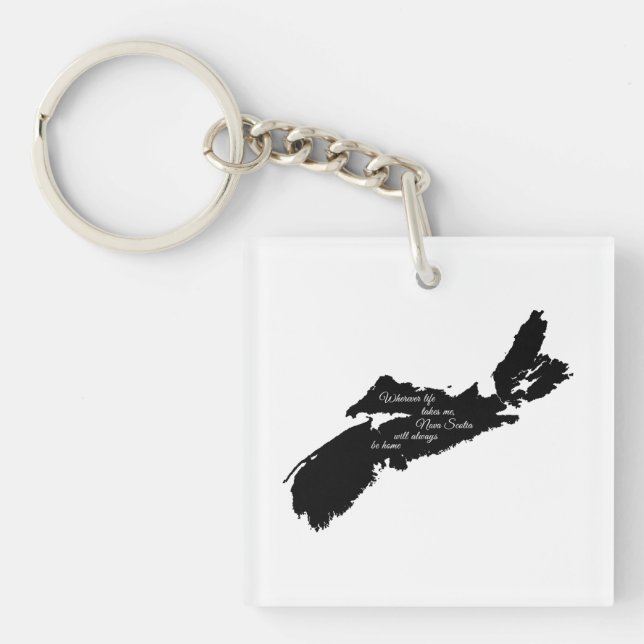 Wohin auch immer - Nova Scotia wird immer Zuhause  Schlüsselanhänger (Vorderseite)