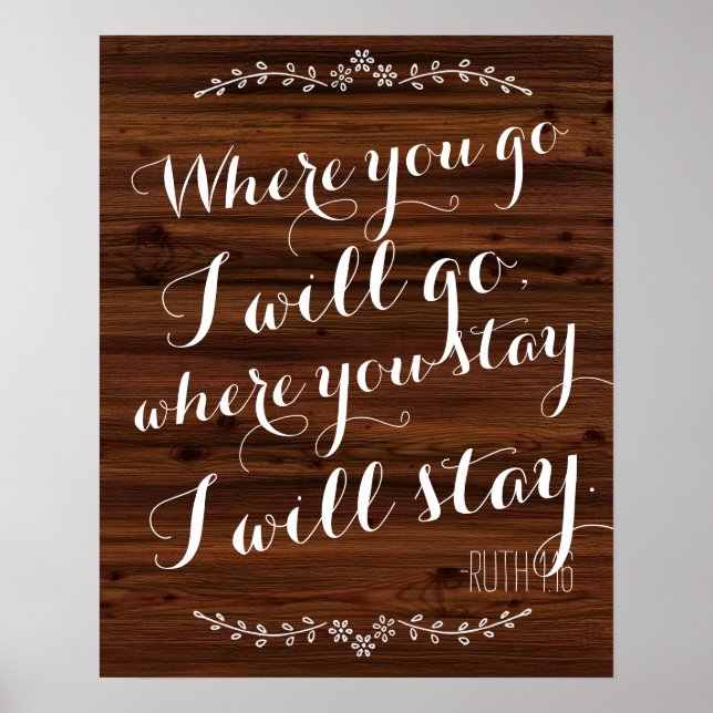 Wohin du gehst, gehe ich dahin, wo du bleibe hast, poster (Vorne)