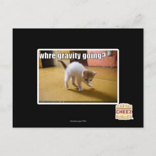 Wohin geht die Schwerkraft? Postkarte