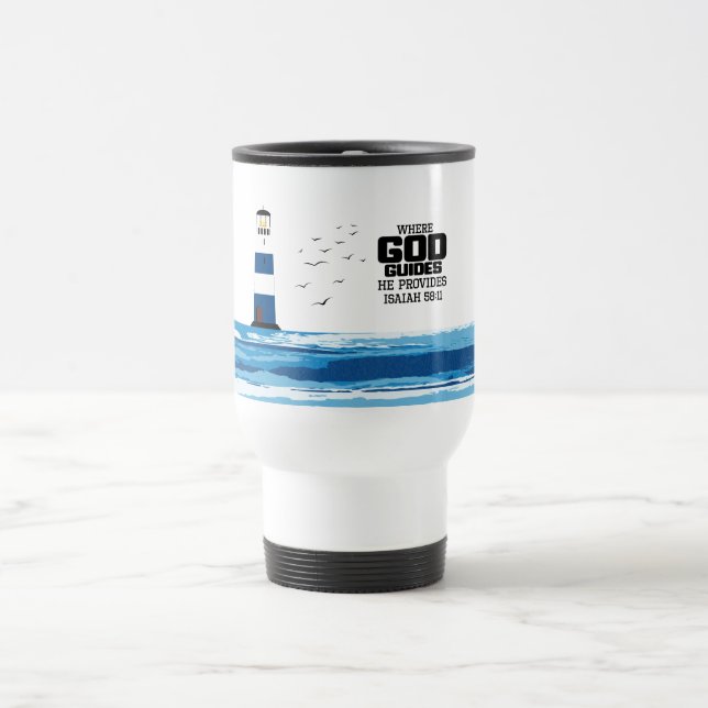 Wohin Gott führt er Reisemugge bereitstellt Reisebecher (Mittel)