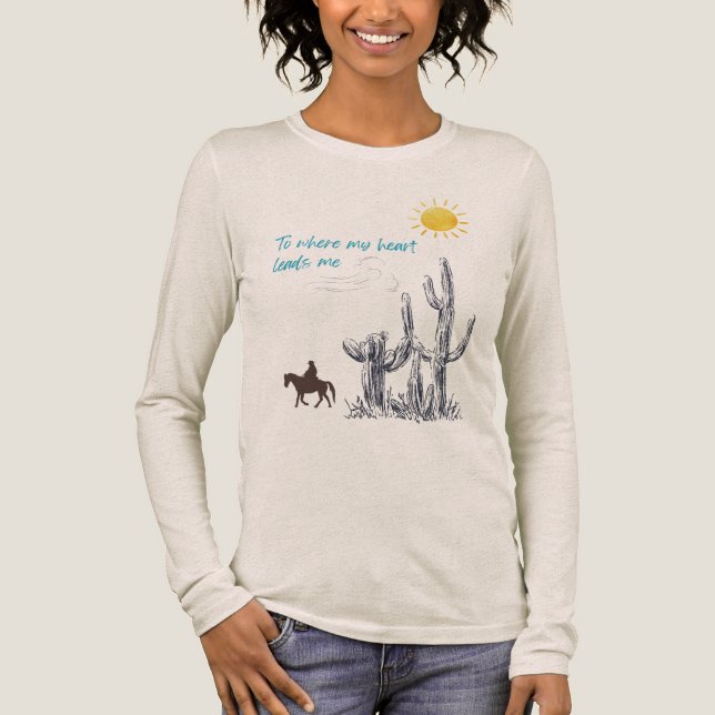 Wohin mein Herz mich zum Tri-Blend Shirt führt (Vorderseite)