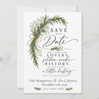 Wohl erzogene Liebhaber Moderne Botanik Save The Date