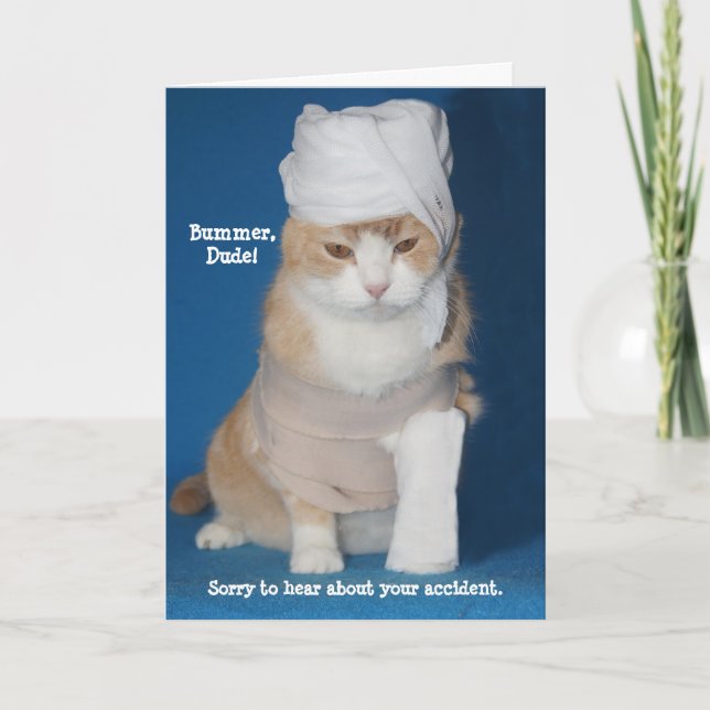 Wohlbefinden bei Unfällen/gebrochenem Arm Karte (Vorderseite)