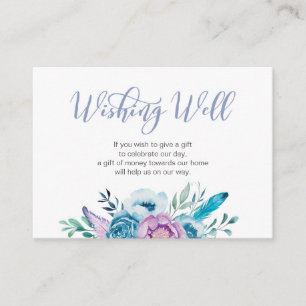 Wohler Karte lila Blumen wünschen