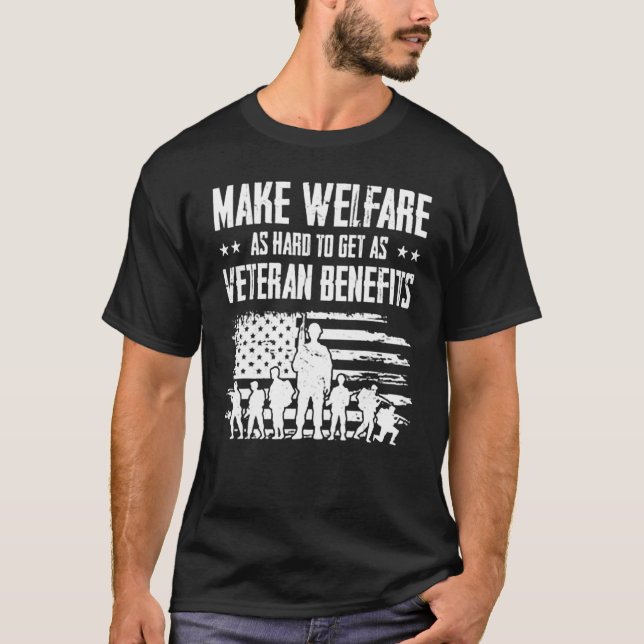Wohlergehen so schwer zu erreichen wie Veteranen T-Shirt (Vorderseite)