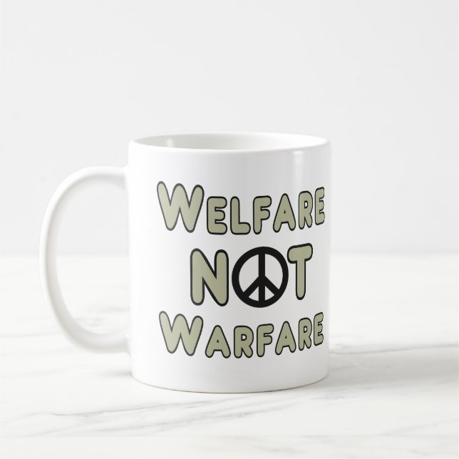 Wohlfahrt nicht Krieg Kaffeetasse (Links)
