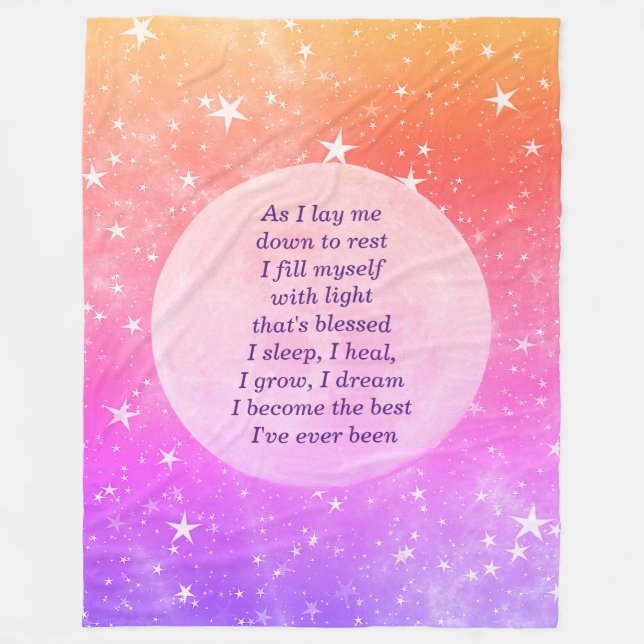 Wohlfühl-Segen-Design Fleecedecke (Vorderseite)