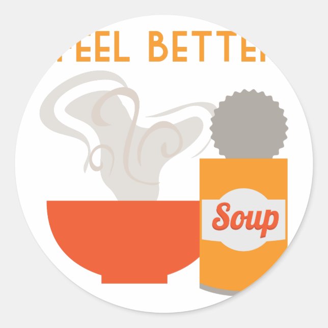 Wohlfühlen Runder Aufkleber (Vorderseite)