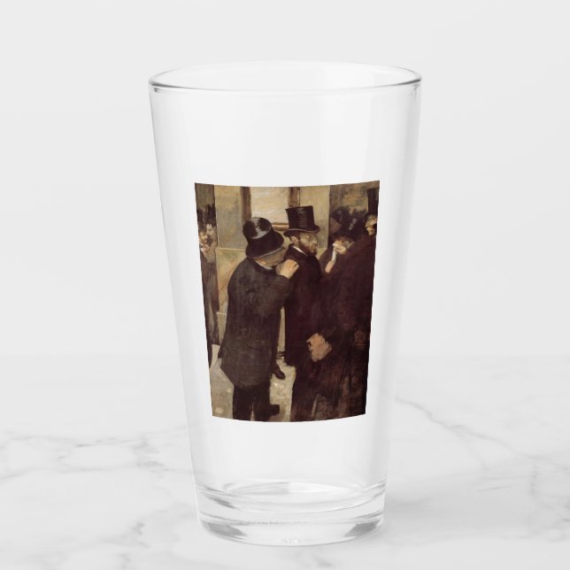 Wohlhabende Männer an der Börse (von Edgar Degas) Glas (Vorderseite)